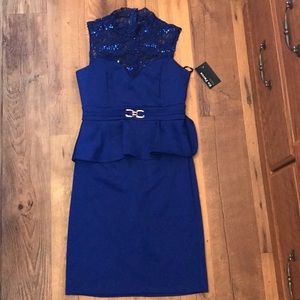 Blue Dress with neck lace